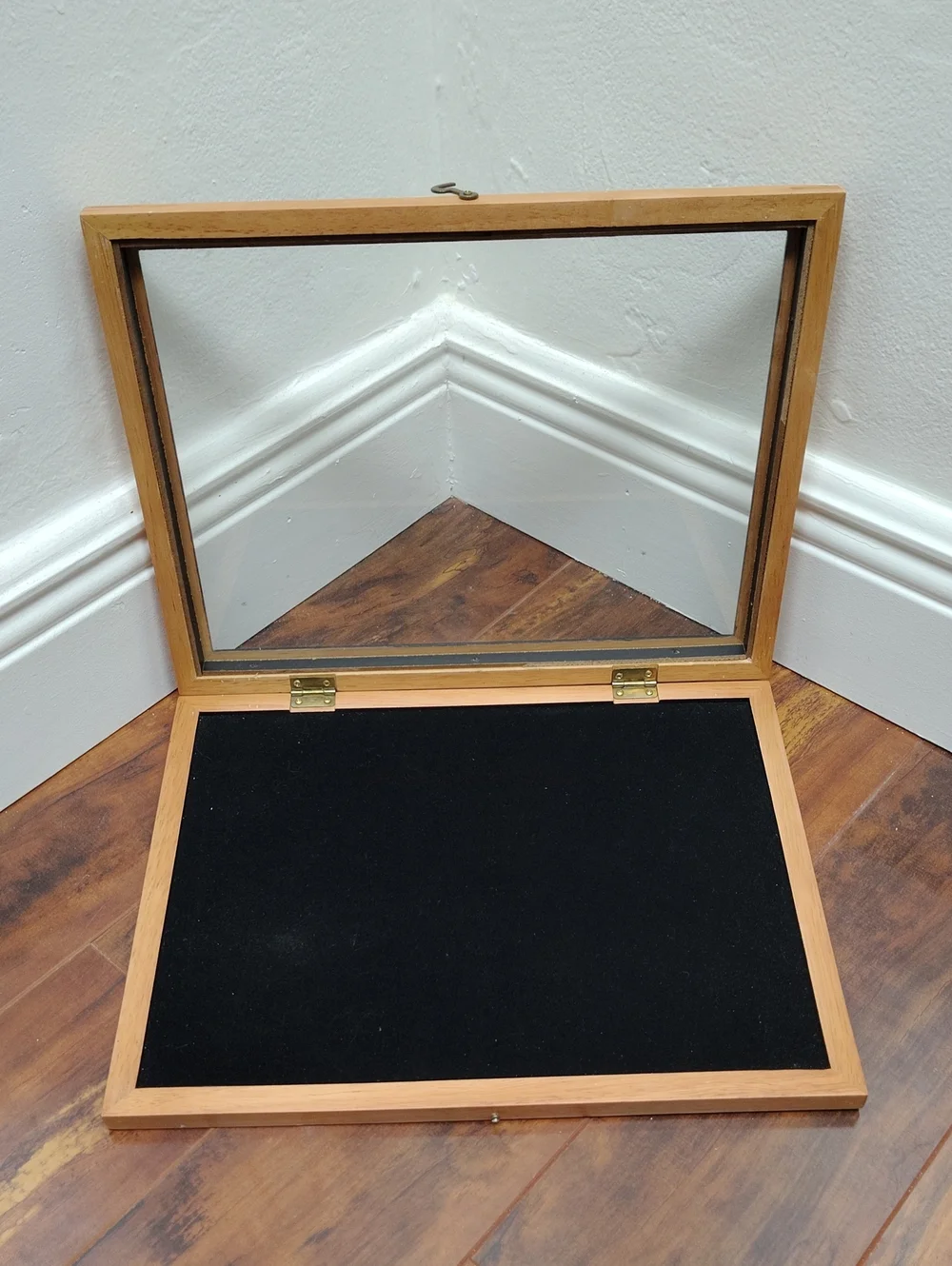 Wood Display Case with Velvet Interior, Jewelry Case  Shadow Box 10.5